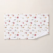 Waterverf Vluchtbloempatroon Handdoek (Handdoek)