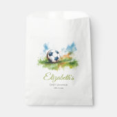 Waterverf Voetbal Baby shower Bedankzakje (Voorkant)