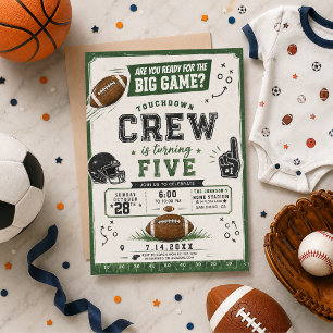 waterverf voetbal baby shower kaart