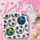 Waterverf Voetbal Party Borden Papieren Bordje (Feest)