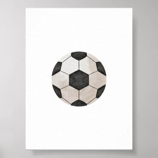 Waterverf  voetbal poster (Voorkant)