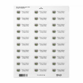 Waterverf Voetbal Return Adres Etiket (Full Sheet)