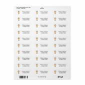 Waterverf Voetbal Return Adres Etiket (Full Sheet)