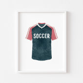 Waterverf  voetbal uniform poster