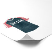 Waterverf  voetbal uniform poster (Hoek)