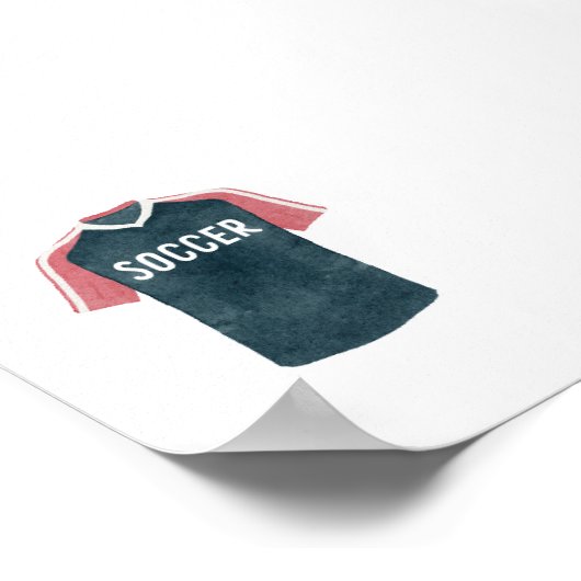 Waterverf  voetbal uniform poster (Hoek)