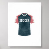 Waterverf  voetbal uniform poster (Voorkant)