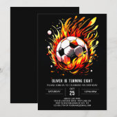 Waterverf Voetbal Verjaardag Kaart (Voorkant / Achterkant)