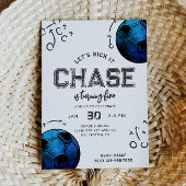 Waterverf Voetbal Verjaardagsuitnodiging Kaart