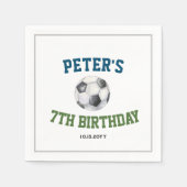 Waterverf Voetbal Voetbal Voetbal Servet (Voorkant)