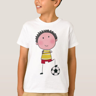 Waterverf voetballer Stick Boy Beautiful T-shirt