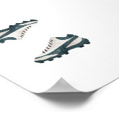 Waterverf voetbalschoenen poster (Hoek)