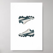Waterverf voetbalschoenen poster (Voorkant)