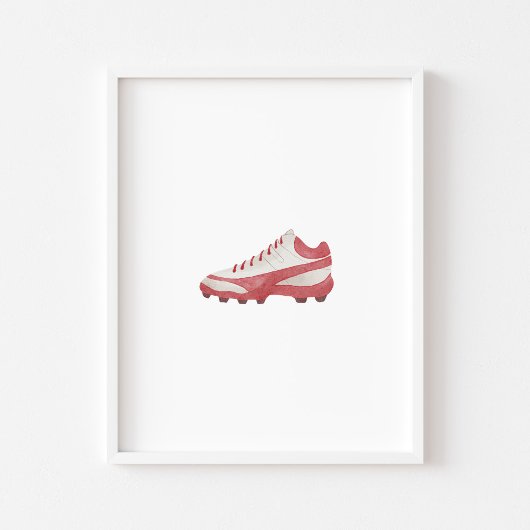 Waterverf voetbalschoenen poster