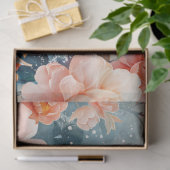 Waterverf vogel en roze bloemen decoupage tissuepapier (Geschenk)