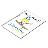 Waterverf vogel Geen oorlog in Canvas tas Oekraïne Notitieboek (Linkerzijde)