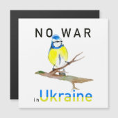 Waterverf vogel Geen oorlog in Oekraïne Canvas tas (Voorkant / Achterkant)