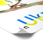 Waterverf vogel Geen oorlog in Oekraïne Poster (Hoek)