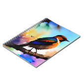 Waterverf vogel in de tak notitieboek (Linkerzijde)