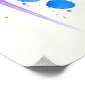 Waterverf vogel in de tak poster (Hoek)