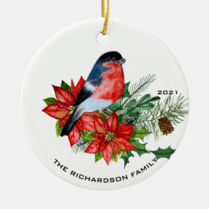 Waterverf Vogel Keramisch Ornament