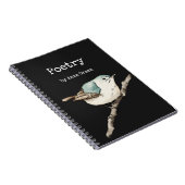 Waterverf vogel Poetry schrijvers Notitieboek (Rechterzijde)
