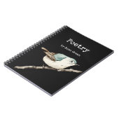 Waterverf vogel Poetry schrijvers Notitieboek (Linkerzijde)