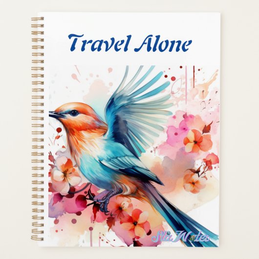 waterverf Vogel Reizen Alleen Planner (Voorkant)