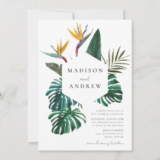 Waterverf Vogel van het paradijs Kaart (Voorkant)