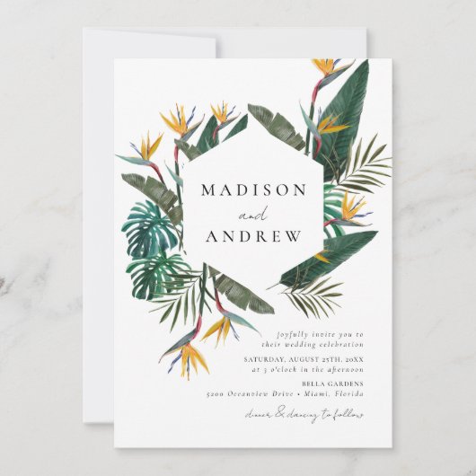 Waterverf Vogel van het paradijs Kaart (Voorkant)