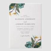 Waterverf Vogel van het paradijs Vellum Uitnodigingen (Voorkant)