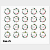 Waterverf Vogel van Paradise Wreath Wedding Ronde Sticker (Vel)