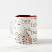 Waterverf vogel van Prey Falcon Kestrel Tweekleurige Koffiemok (Voorkant links)