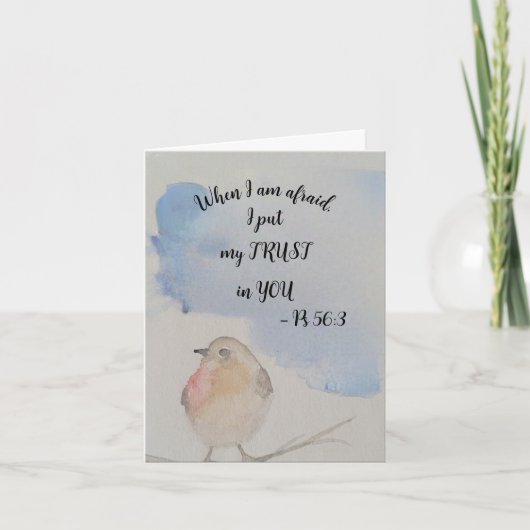 Waterverf vogelbevorderende kaart - 2024 jaar teks (Voorkant)