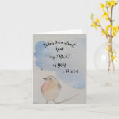 Waterverf vogelbevorderende kaart - 2024 jaar teks (Gele Bloem)