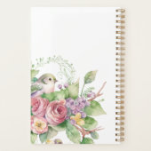 Waterverf vogelbloem planner (Achterkant)