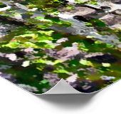 Waterverf vogelbomen op canvas 24x18 poster (Hoek)