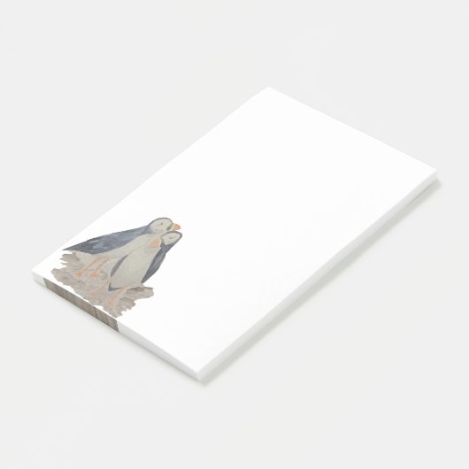Waterverf vogeldieren Kunstschildpadden Post-it® Notes (Schuin)