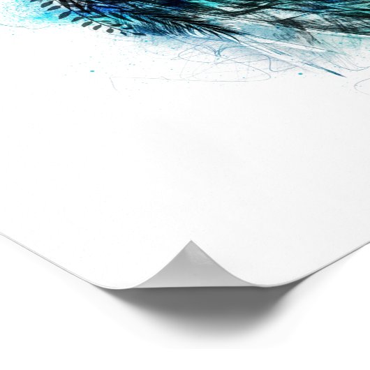 Waterverf - Vogeldoek Poster (Hoek)