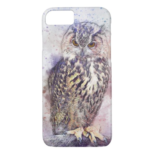 Waterverf vogelgriep iPhone 8/7 Hoesjes (Achterkant)