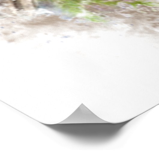 Waterverf vogelgriep Natuur kunst Poster (Hoek)