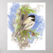 Waterverf vogelgriep Natuur kunst Poster (Voorkant)