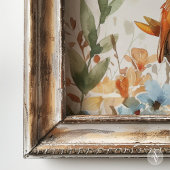 Waterverf Vogelillustratie Rustiek Bloemenveld Poster