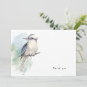 Waterverf Vogelliefhebbers Geheugen Dank u Bedankkaart (Staand voorkant)