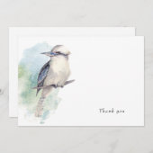 Waterverf Vogelliefhebbers Geheugen Dank u Bedankkaart (Voorkant / Achterkant)