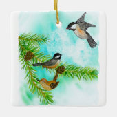 Waterverf vogelOrnament Keramisch Ornament (Voorkant)