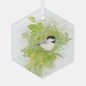 Waterverf vogelpest Wilde fauna Glas Ornament (Voorkant)