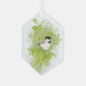 Waterverf vogelpest Wilde fauna Glas Ornament (Voorkant links)
