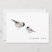 Waterverf Vogels Begrafenis Dank u Bedankkaart (Voorkant)
