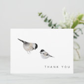 Waterverf Vogels Begrafenis Dank u Bedankkaart (Staand voorkant)